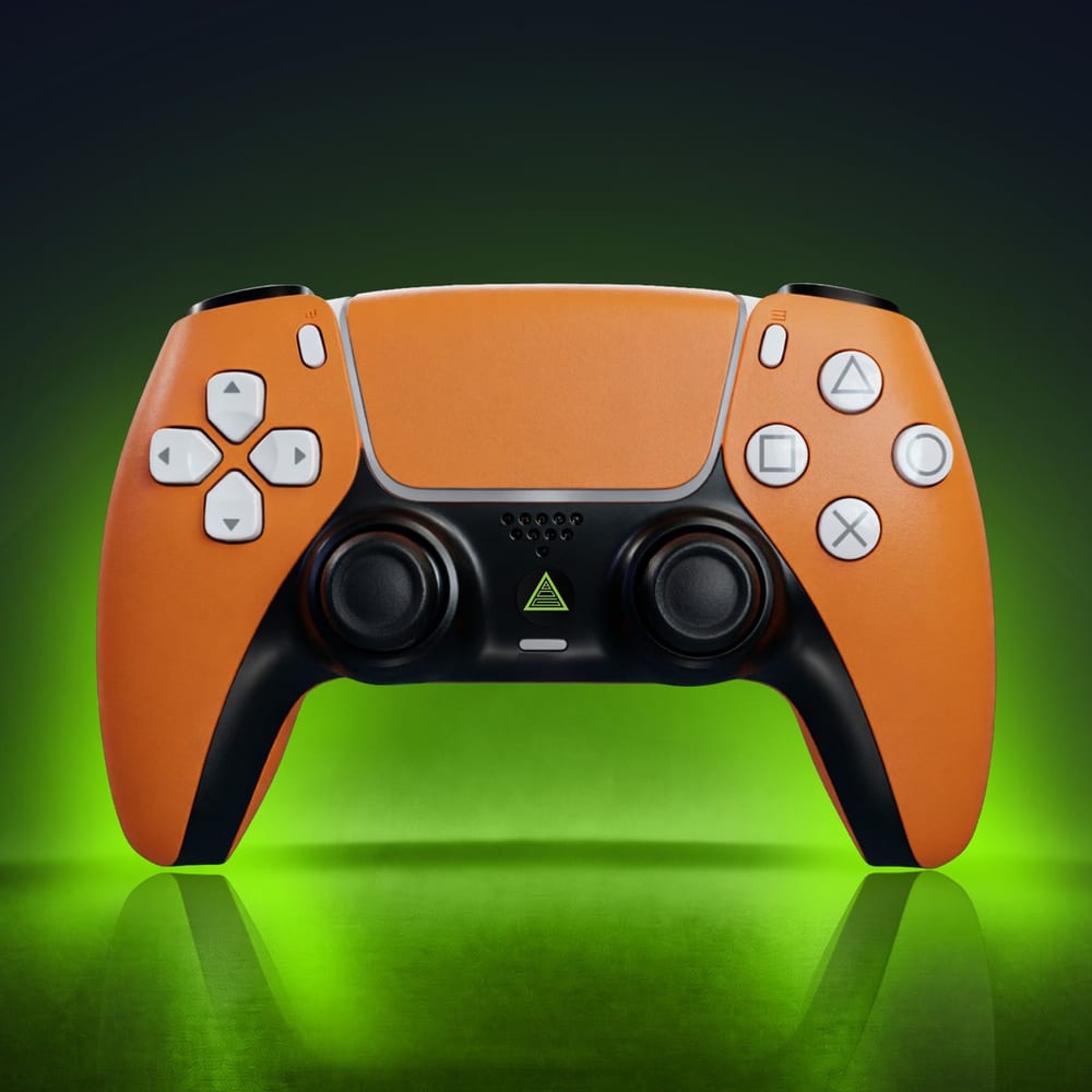 OG Pro Headshot custom PS5 controller in orange with black sticks