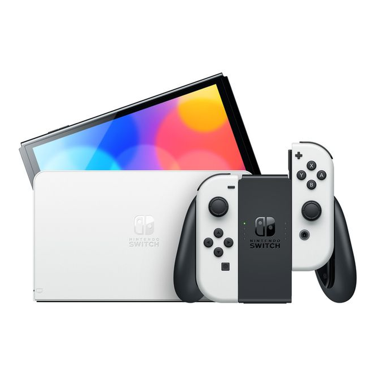 Refurbished Nintendo Switch OLED White console with dock and Joy-Con