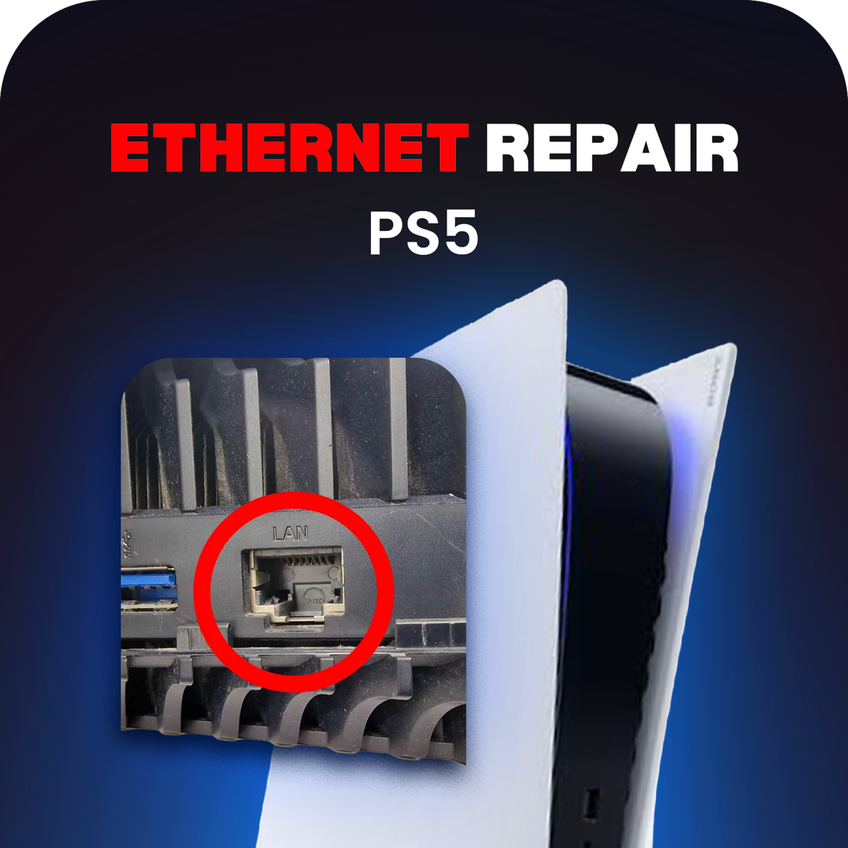 PS5 Ethernet Port Replacement Repair - Fix No Loose LAN/Connection Issues