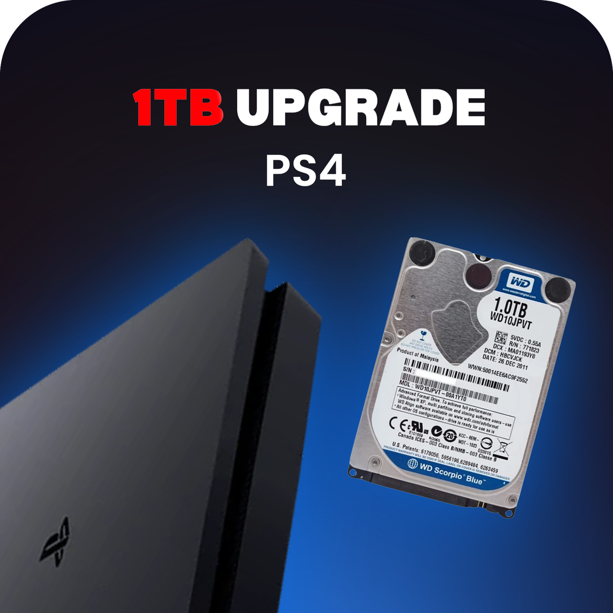 PS4 Hard Drive Upgrade - 1TB SSD